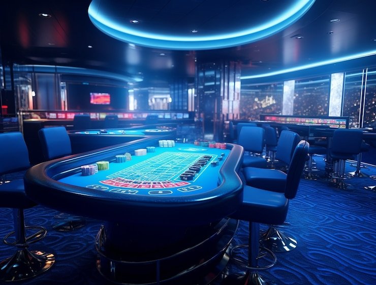 Roulette dengan bola dan roda dalam studio HD