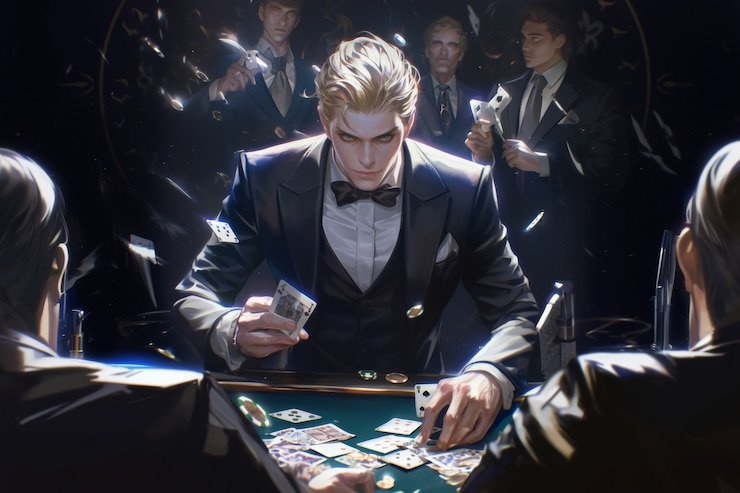 Dealer memutar roda roulette dalam putaran live di studio